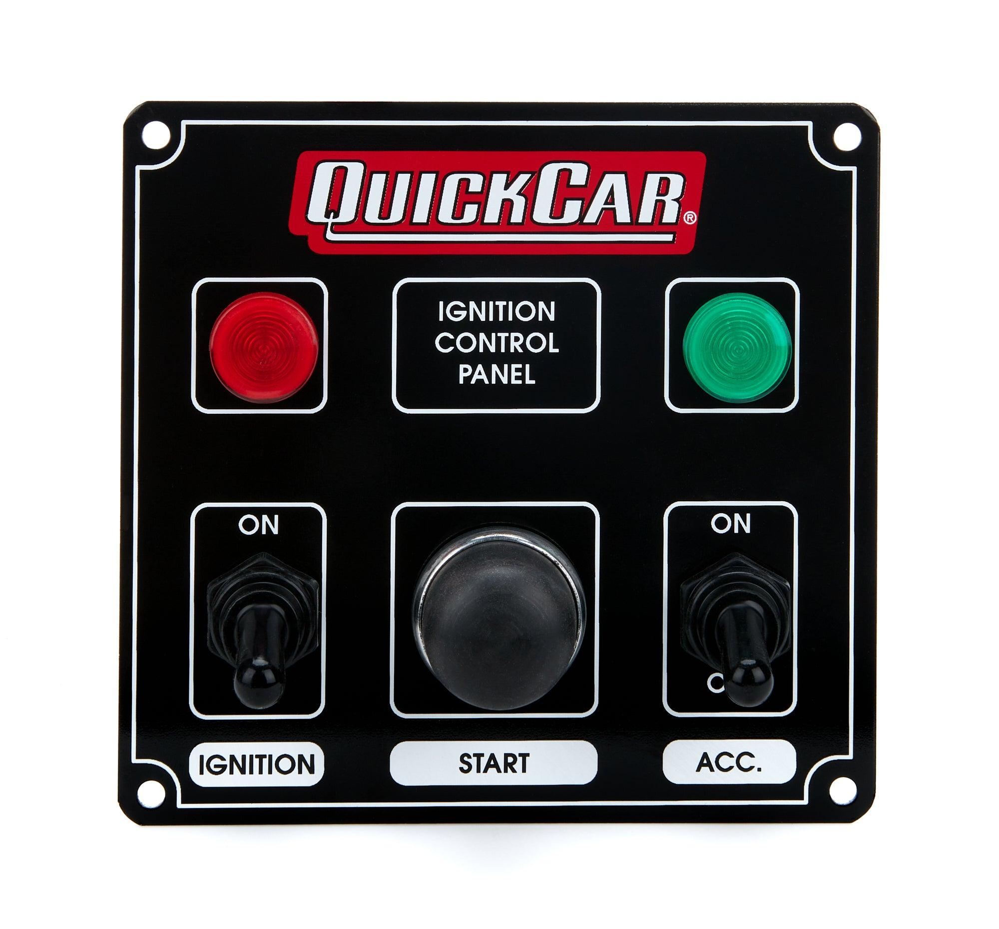 Ignition Panel Black w/ 1 Acc. & Lights - Burlile Performance Products