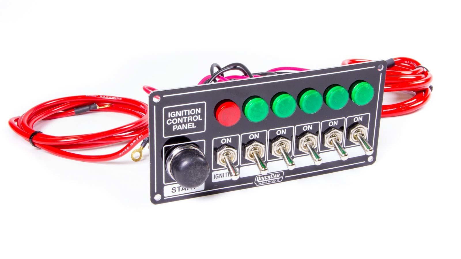 Ignition Panel Blk w/ Start But. 5 Acc. & Ligh - Burlile Performance Products