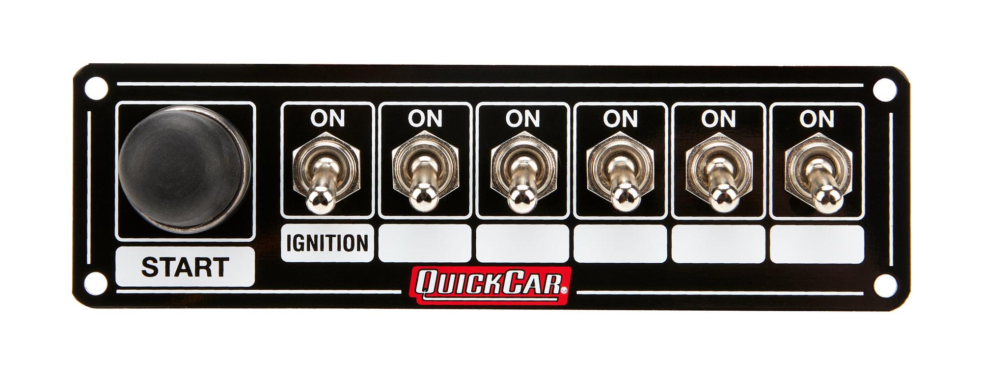 Ignition Panel Blk. w/ Start But. 5 Acc. - Burlile Performance Products