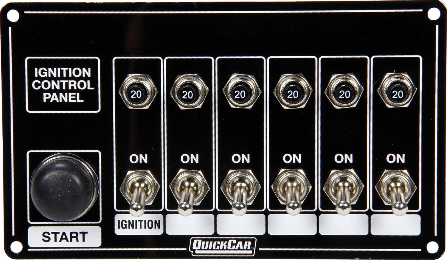 Ignition Panel Blk w/ Start But. 5 Acc. Circut - Burlile Performance Products