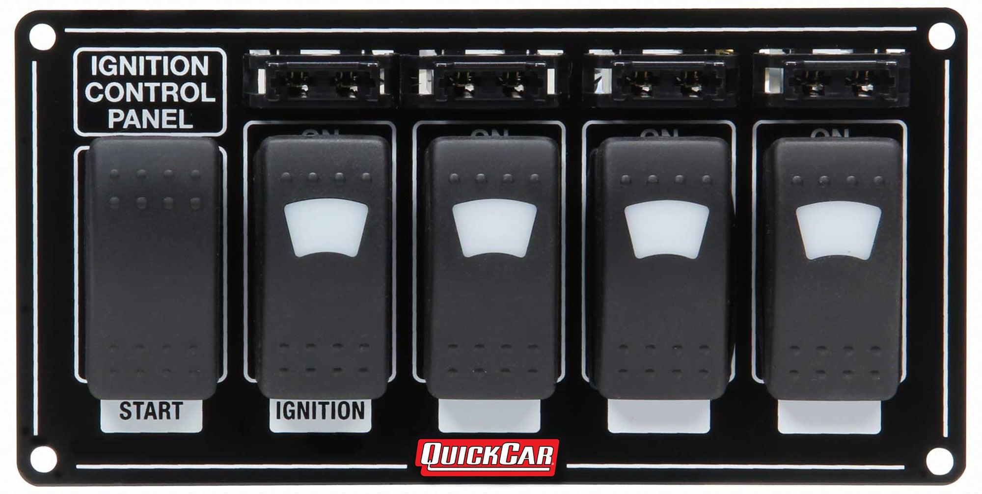 Ignition Panel w/ Rocker Switches Fuses & Lights - Burlile Performance Products