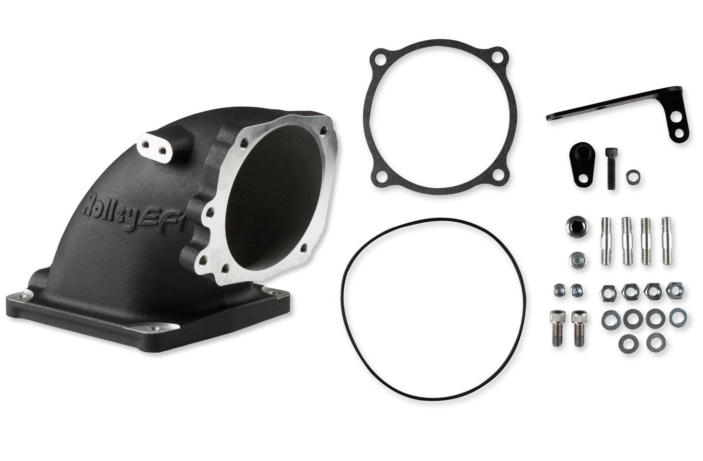 Intake Elbow Ford 5.0L W/4500 TB Flange Black - Burlile Performance Products
