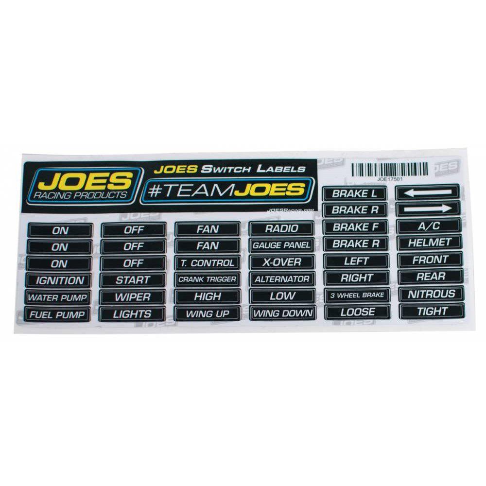 JOES Switch Panel Labels - Burlile Performance Products