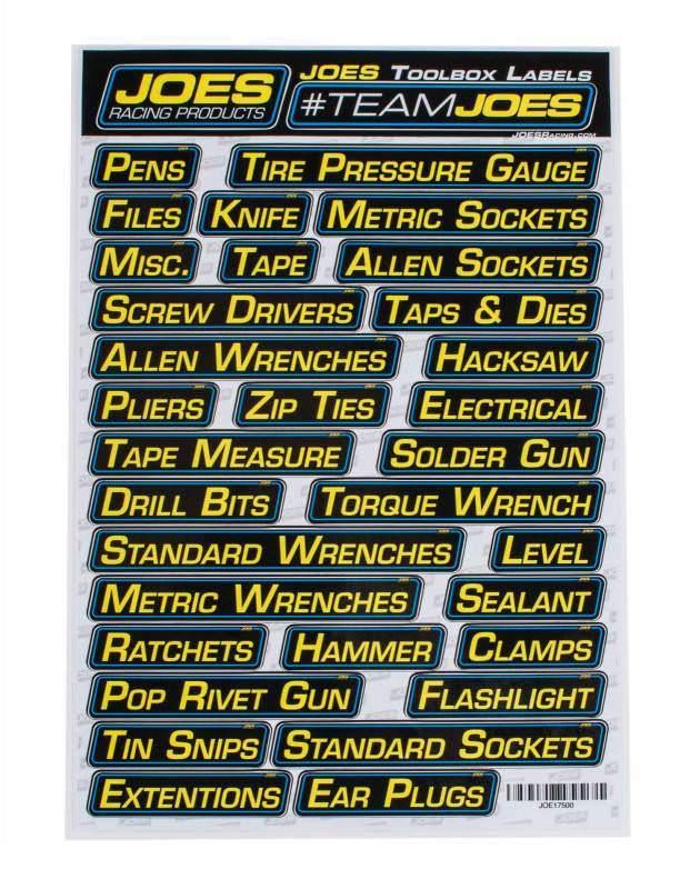 Labels Toolbox - Burlile Performance Products
