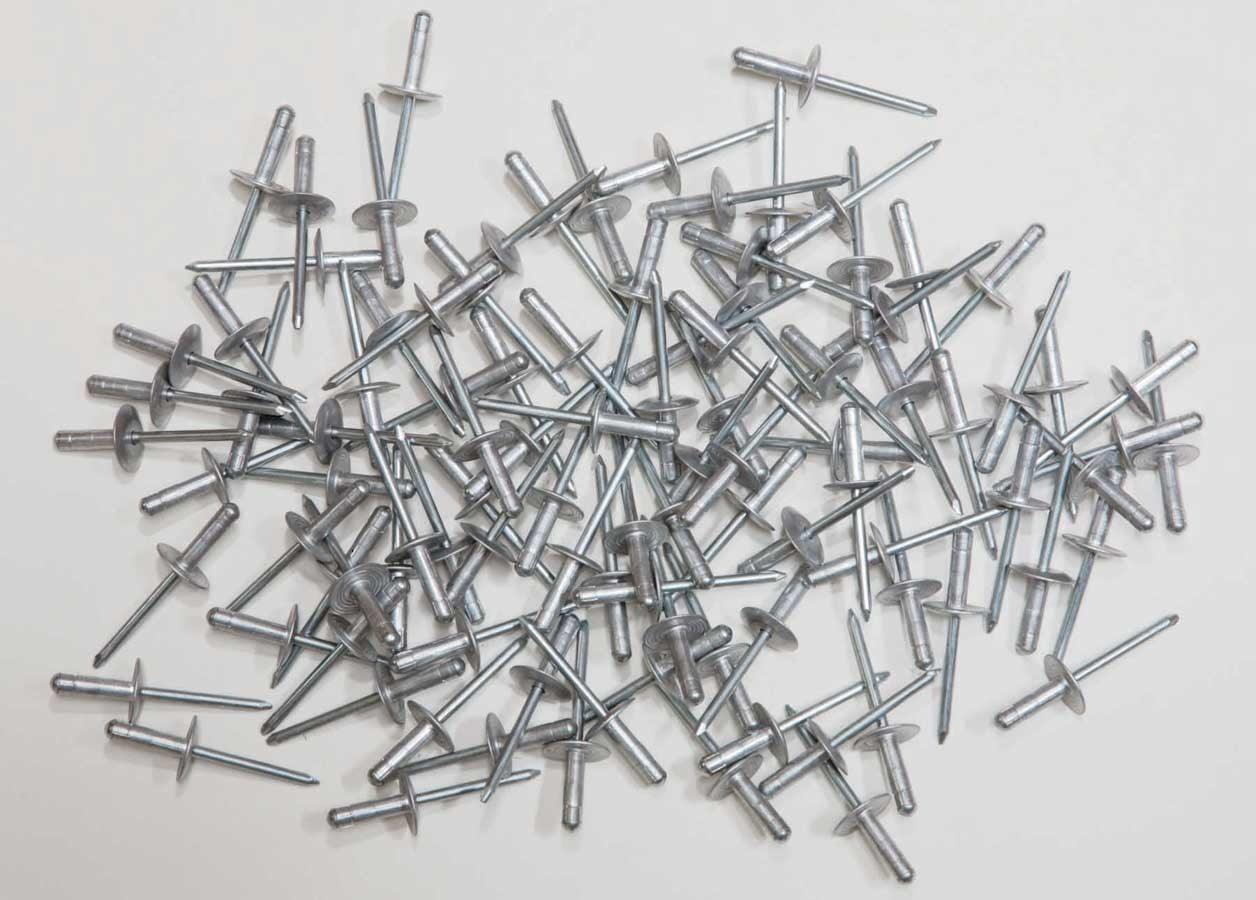 Large Head Rivet Silver 100pc 3/16in - Burlile Performance Products