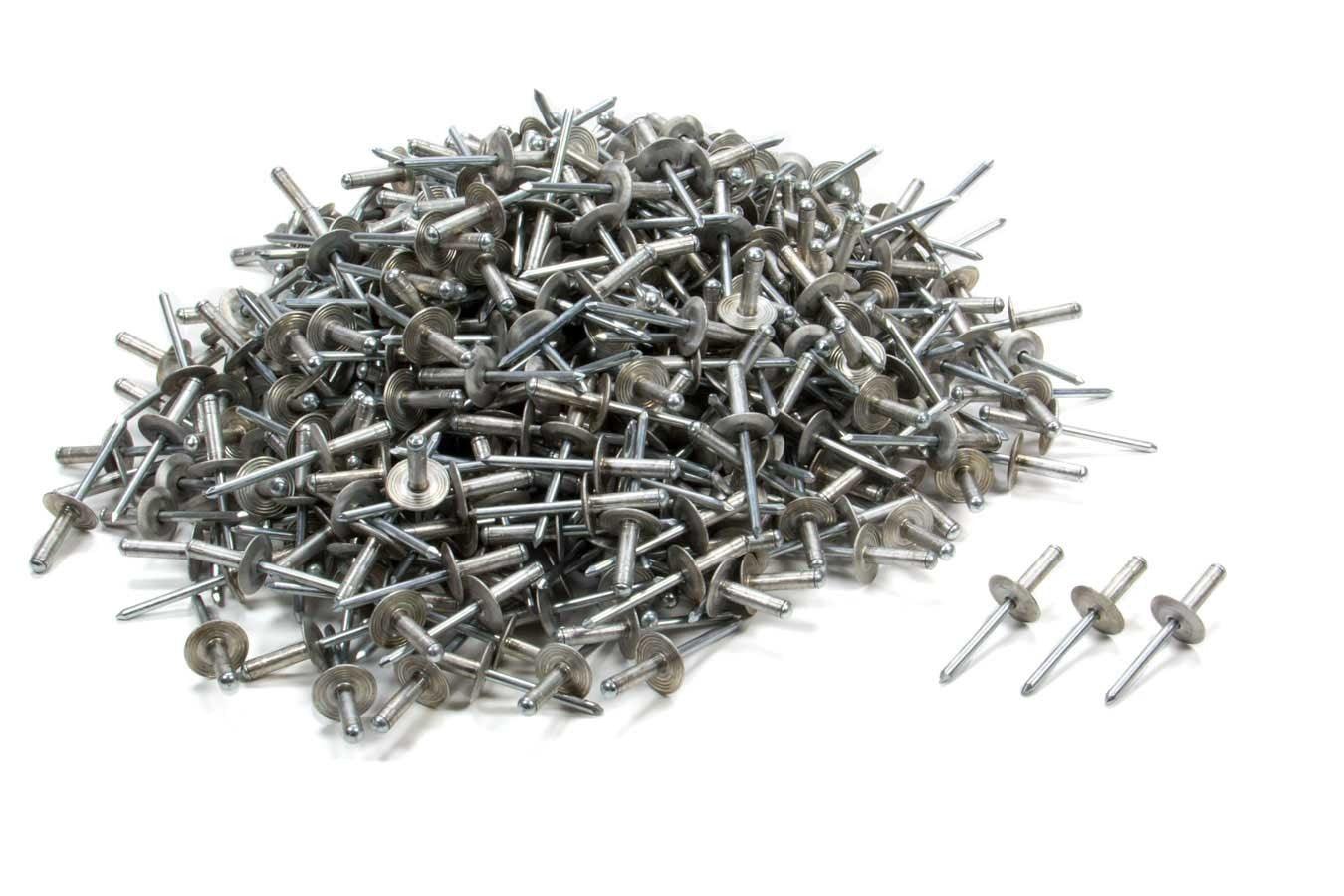 Large Head Rivet Silver 500pc 3/16in - Burlile Performance Products