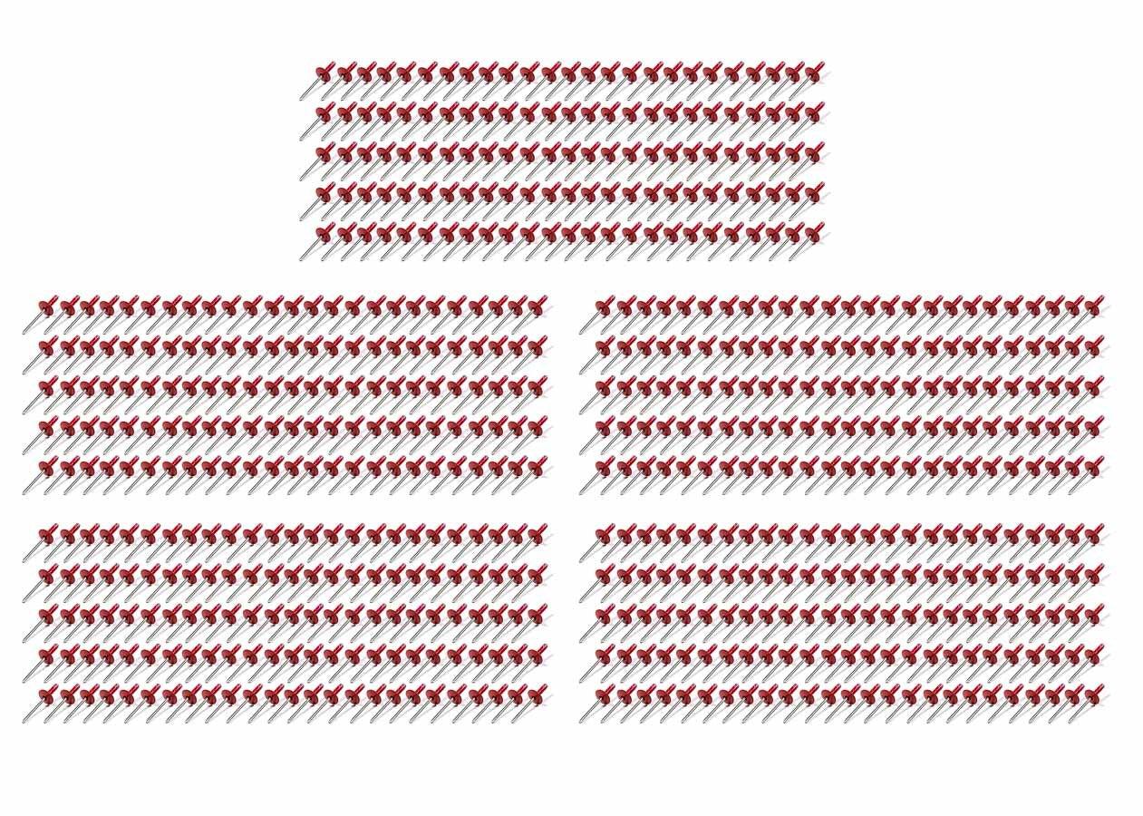 Lrg Hd Rivet Red Multi-Grip 500pk - Burlile Performance Products