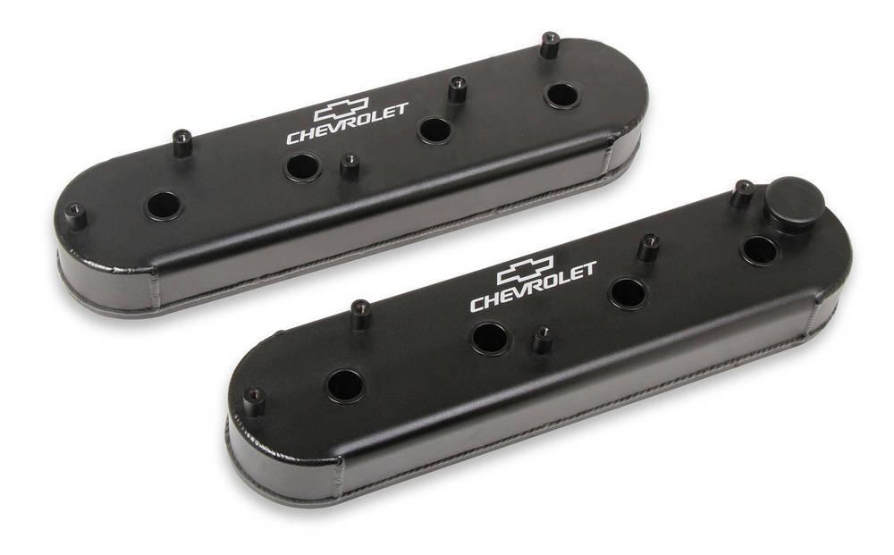 LS Billet Rail Fab. Alm Valve Covers w/Oil Cap - Burlile Performance Products