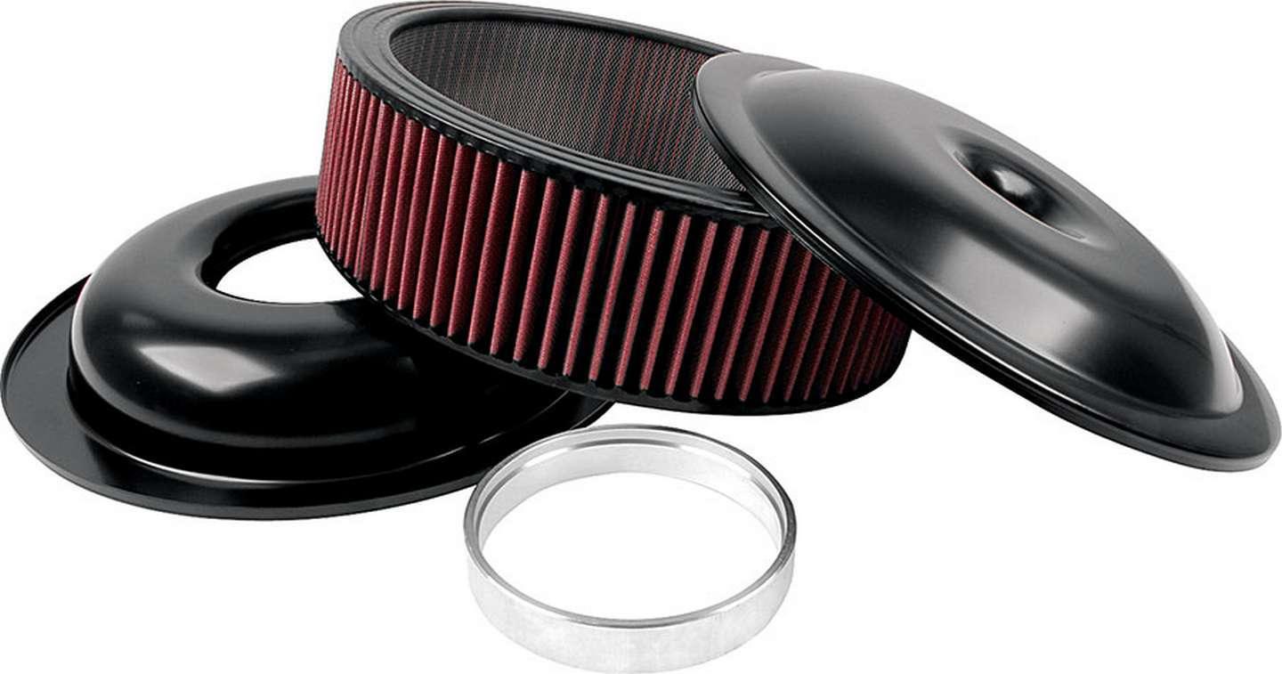 LW 14in A/C Kit Black 4in Washable Element - Burlile Performance Products