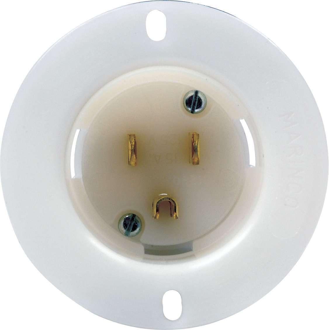 Male Recessed Outlet 110 Volt - Burlile Performance Products