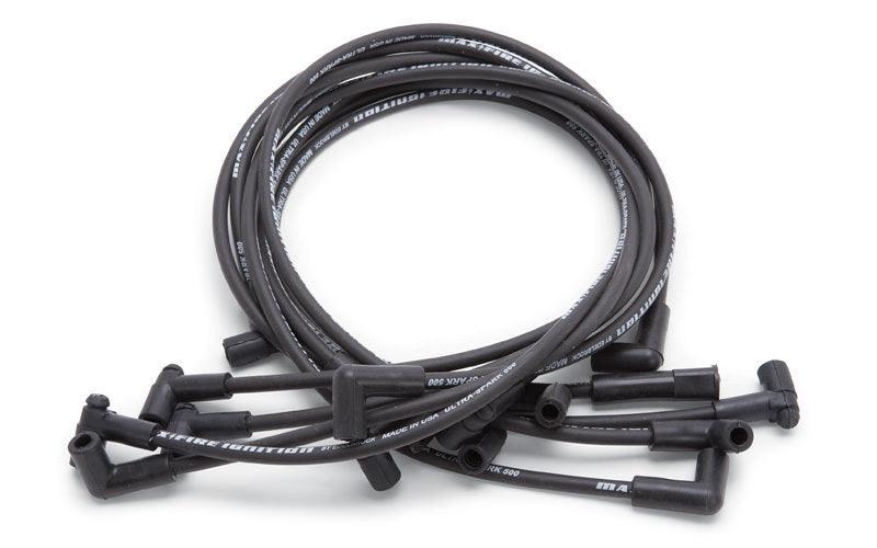 Max Fire Plug Wire Set SBC w/HEI 90 Degr Black - Burlile Performance Products
