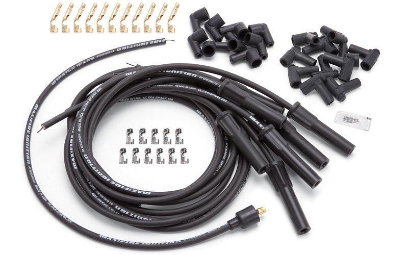 Max Fire Plug Wire Set w/Str Flex Boots Black - Burlile Performance Products