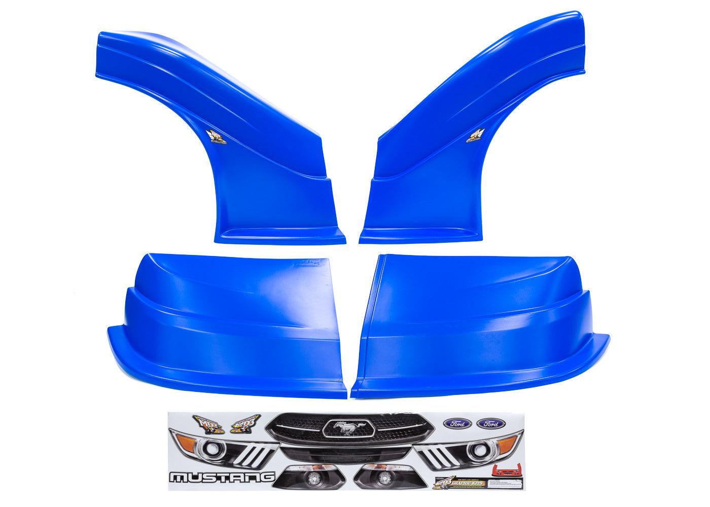 MD3 Evo DLM Combo Flt RS Mustang Chevron Blue - Burlile Performance Products