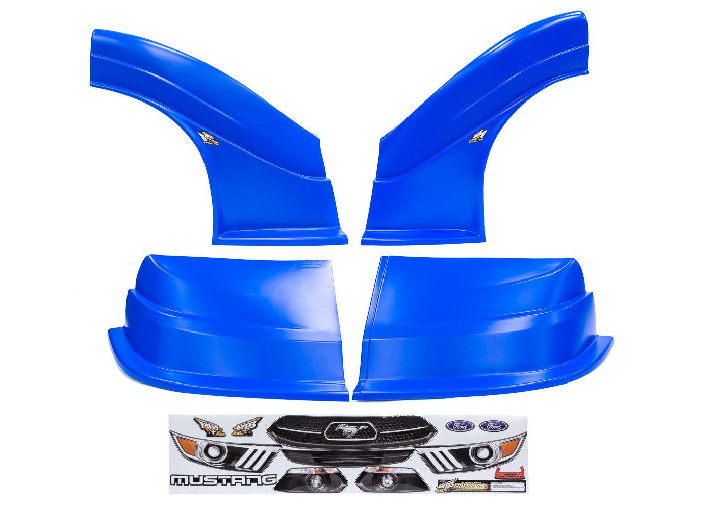 MD3 Evolution DLM Combo Mustang Chevron Blue - Burlile Performance Products