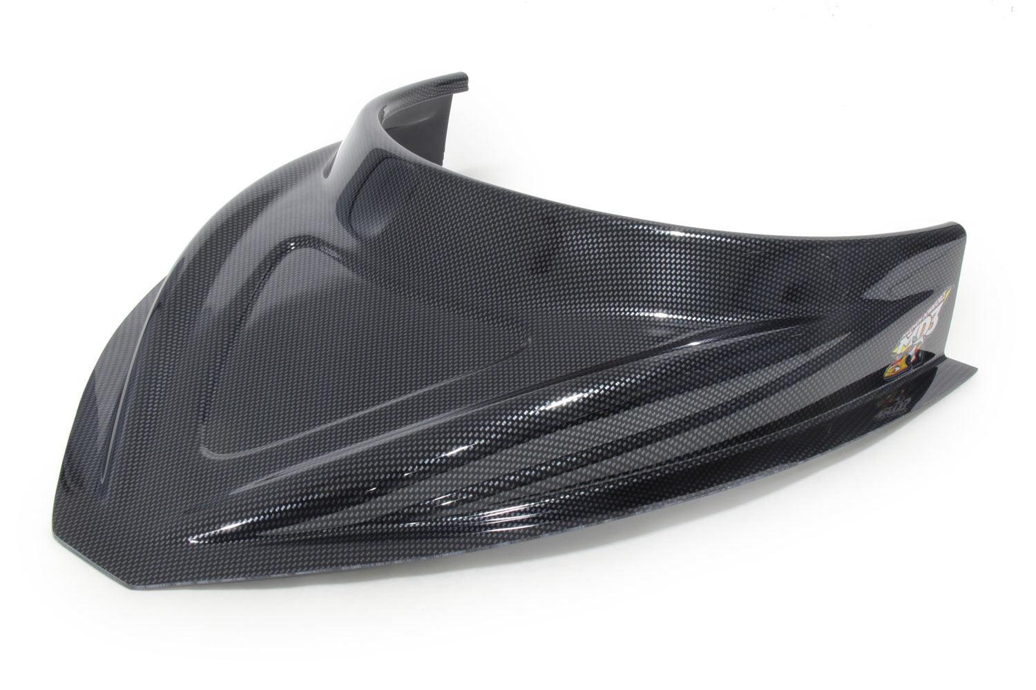MD3 Hood Scoop 3in Tall Curved Carbon Fiber Look - Burlile Performance Products