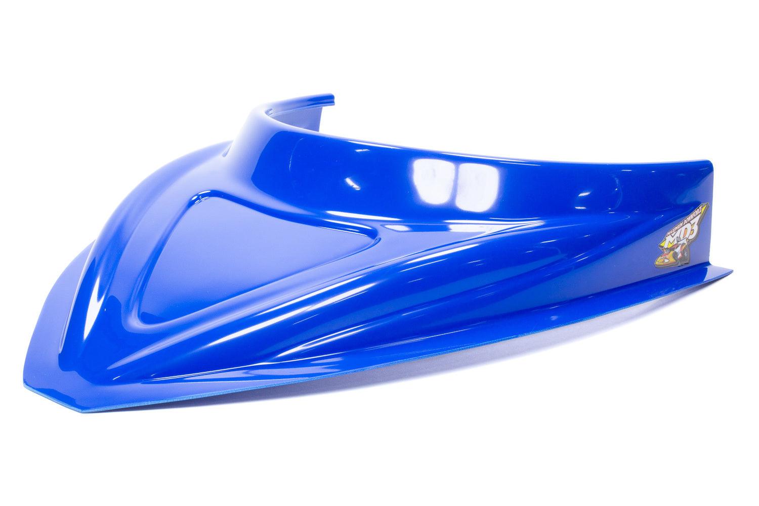 MD3 Hood Scoop 3in Tall Curved Chevron Blue - Burlile Performance Products