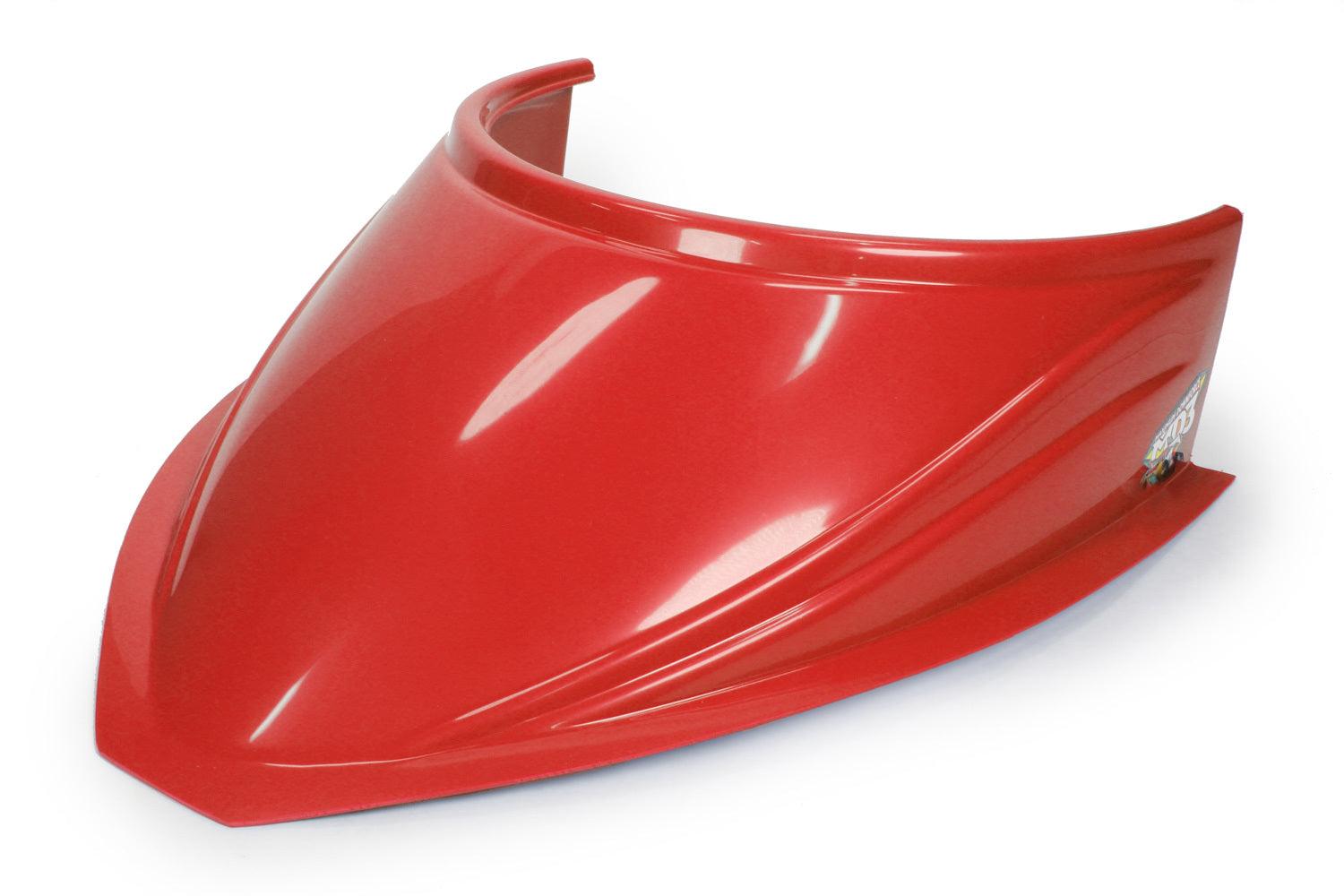 MD3 Hood Scoop 5in Tall Curved Red - Burlile Performance Products