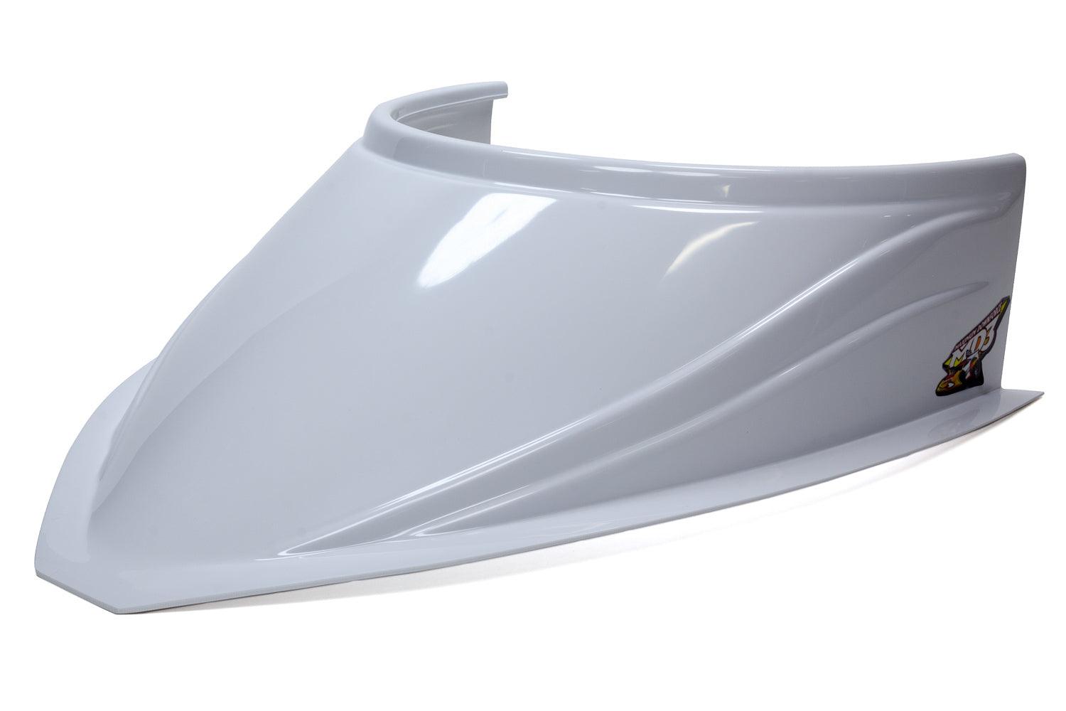 MD3 Hood Scoop 5in Tall Curved White - Burlile Performance Products