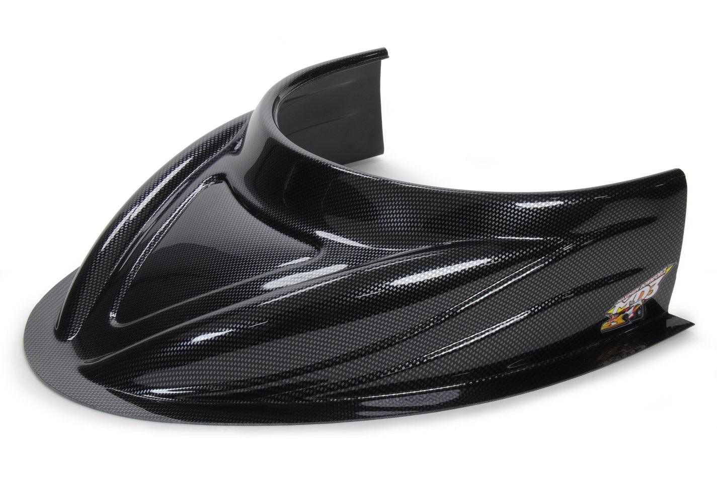 MD3 Hood Scoop 5in Tall Flat Carbon Fiber Look - Burlile Performance Products