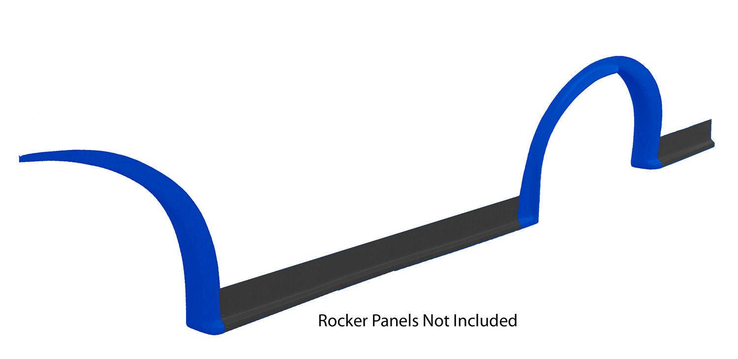 MD3 Wheel Flares Dirt Chevron Blue Left - Burlile Performance Products