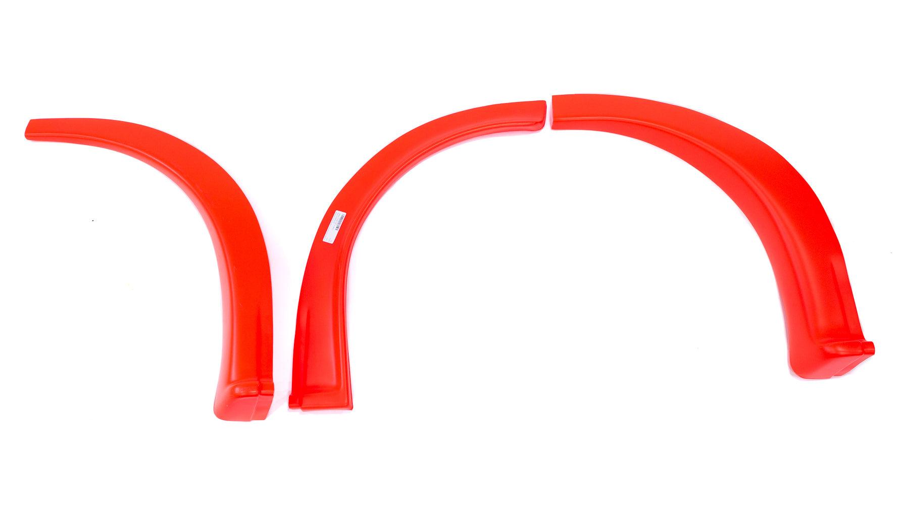 MD3 Wheel Flares Dirt Fluorescent Red Left - Burlile Performance Products