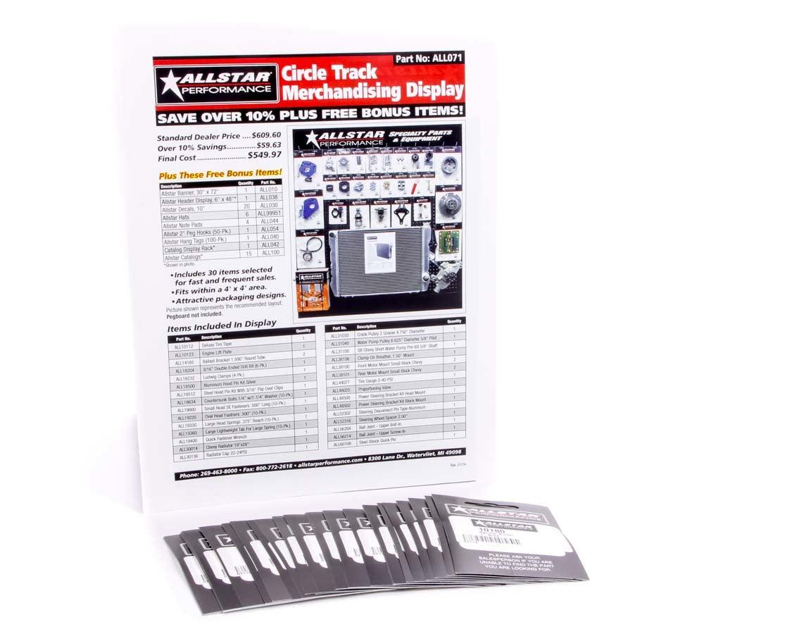 Merchandising Display Components for ALL071 - Burlile Performance Products