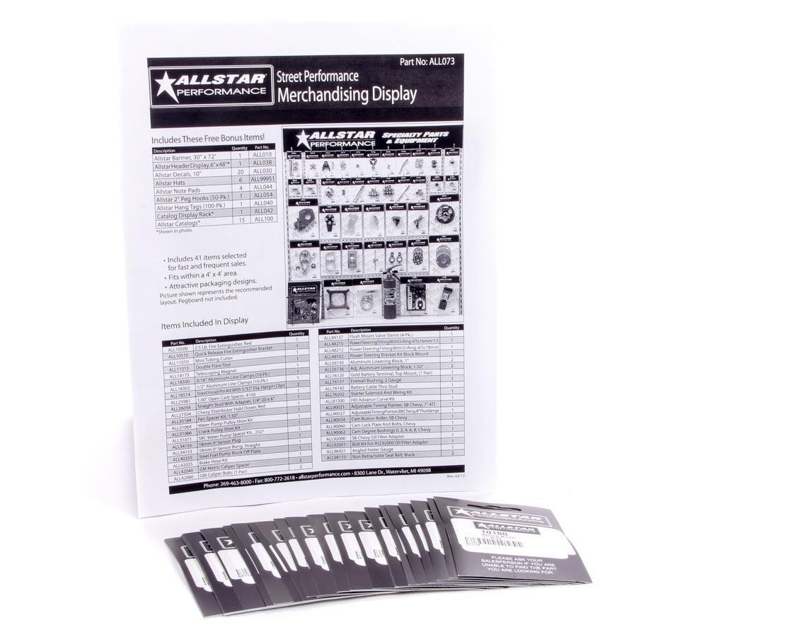 Merchandising Display Components for ALL073 - Burlile Performance Products