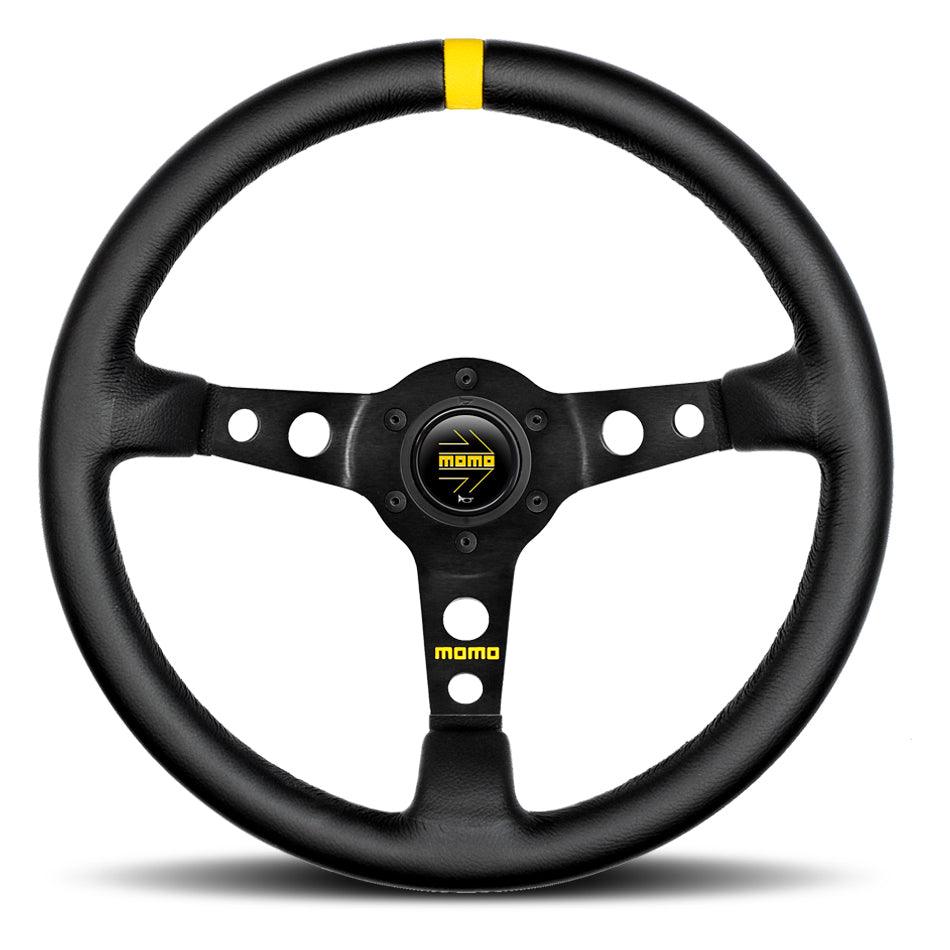 MOD 07 Steering Wheel Black Leather - Burlile Performance Products