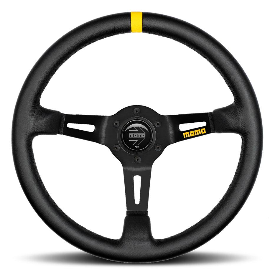 MOD 08 Steering Wheel Black Leather - Burlile Performance Products