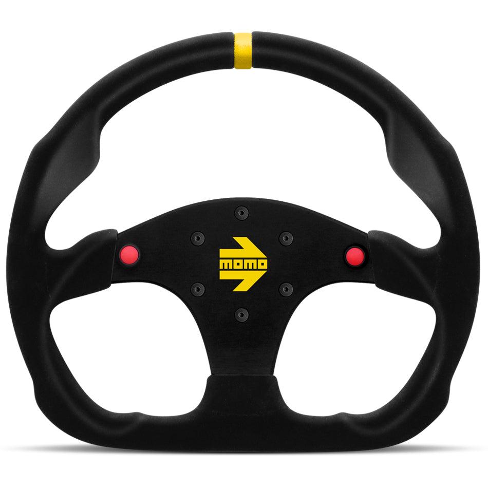 MOD 30 Steering Wheel Black Suede w/Buttons - Burlile Performance Products