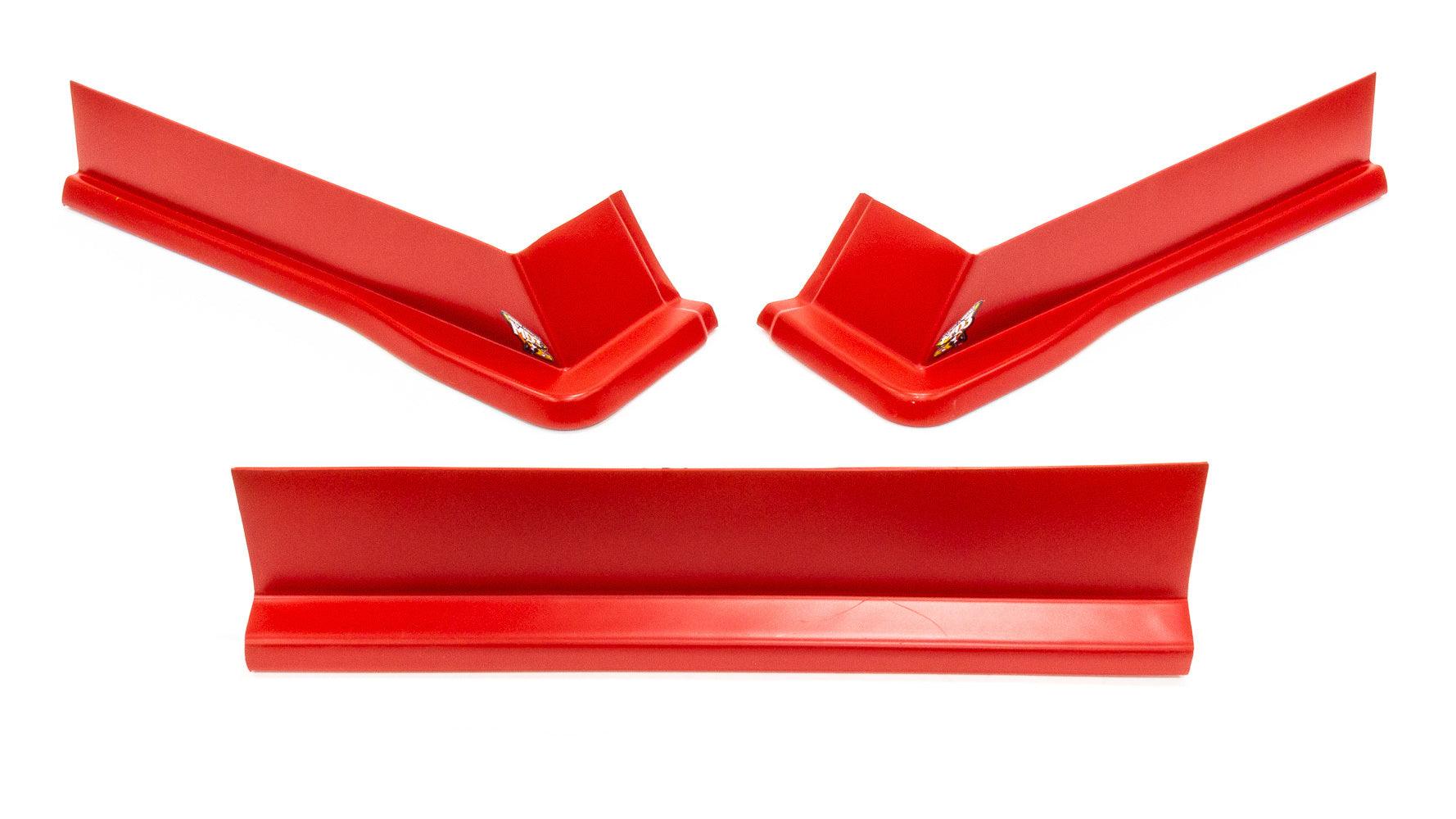 Modified Aero Valance 3pc. Red - Burlile Performance Products