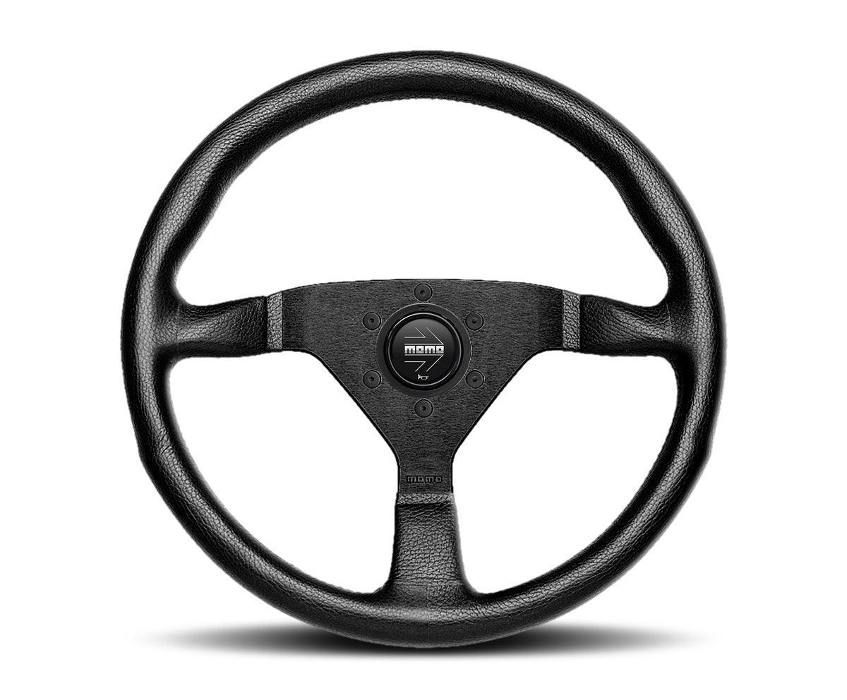 Monte Carlo 320 Steering Wheel Leather Black - Burlile Performance Products