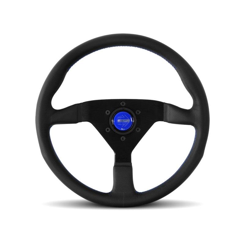 Monte Carlo 350 Steering Wheel Leather Blue Stich - Burlile Performance Products