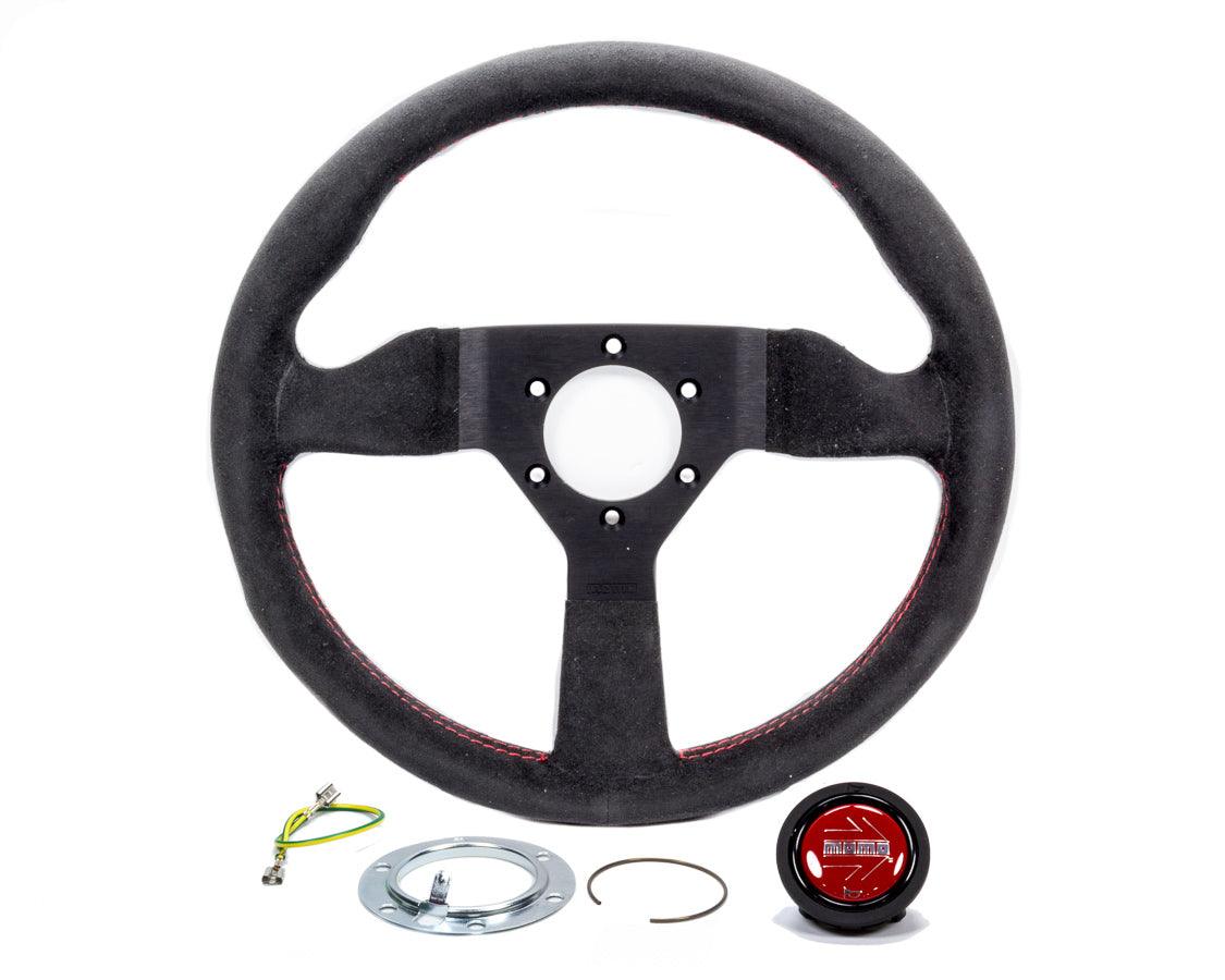 Monte Carlo 350 Steering Wheel Leather Red Stitch - Burlile Performance Products