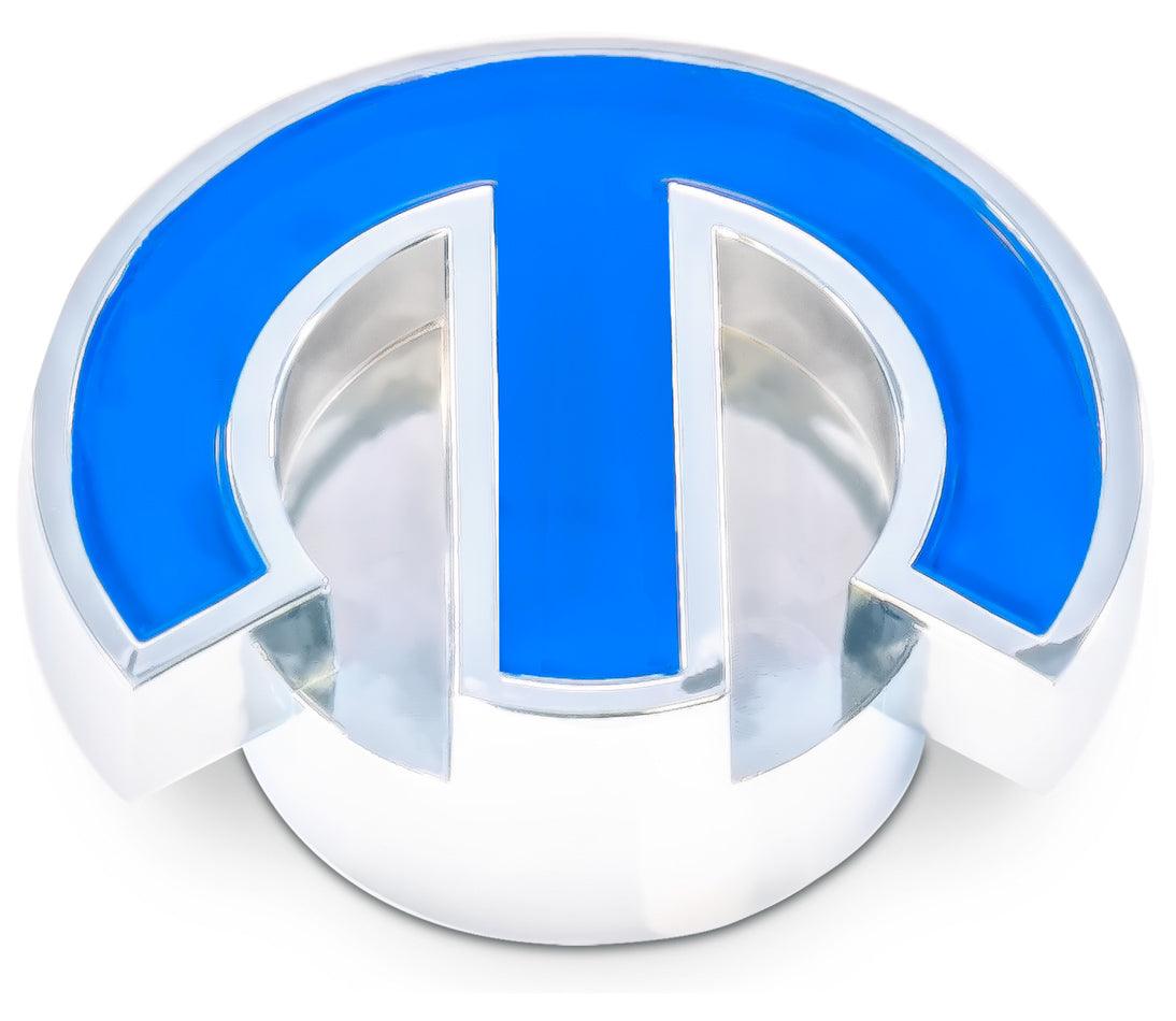 Mopar Deluxe Air Cleaner Nut Chrome w/Blue Emblem - Burlile Performance Products