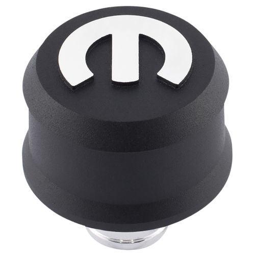 MOPAR Emblem Slant Edge Breather Cap Black Crink - Burlile Performance Products