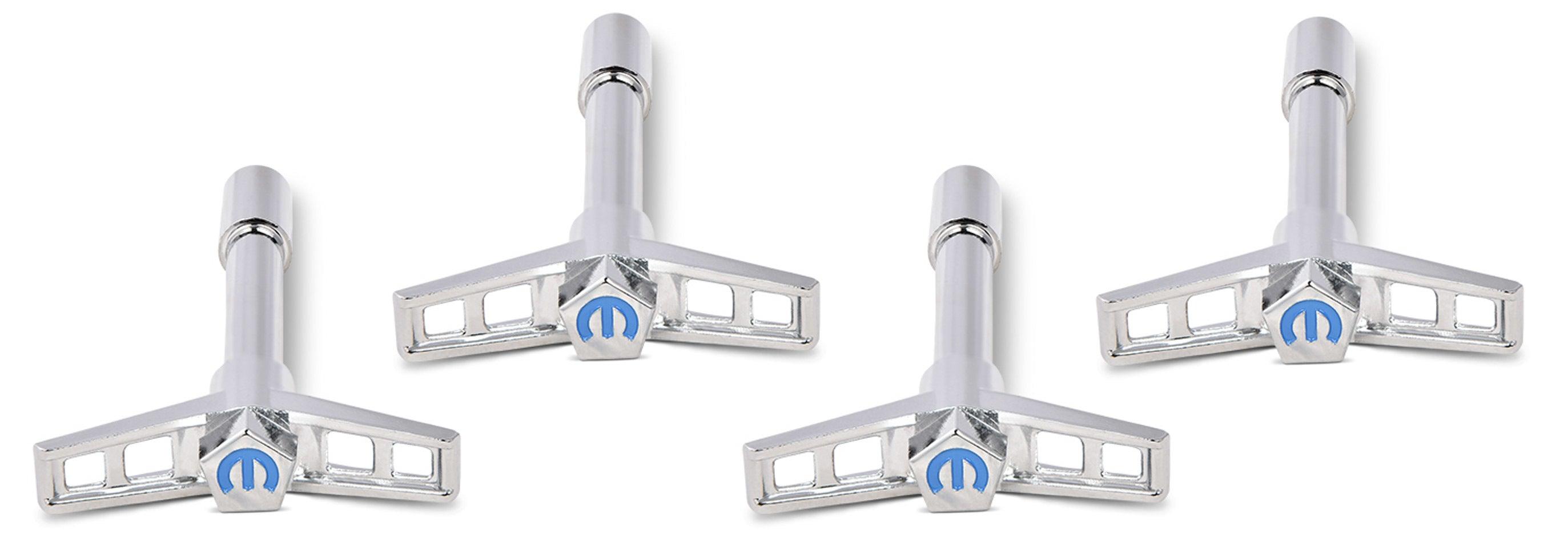Mopar V/C Wing Nuts Chrome Blue Emblem - Burlile Performance Products