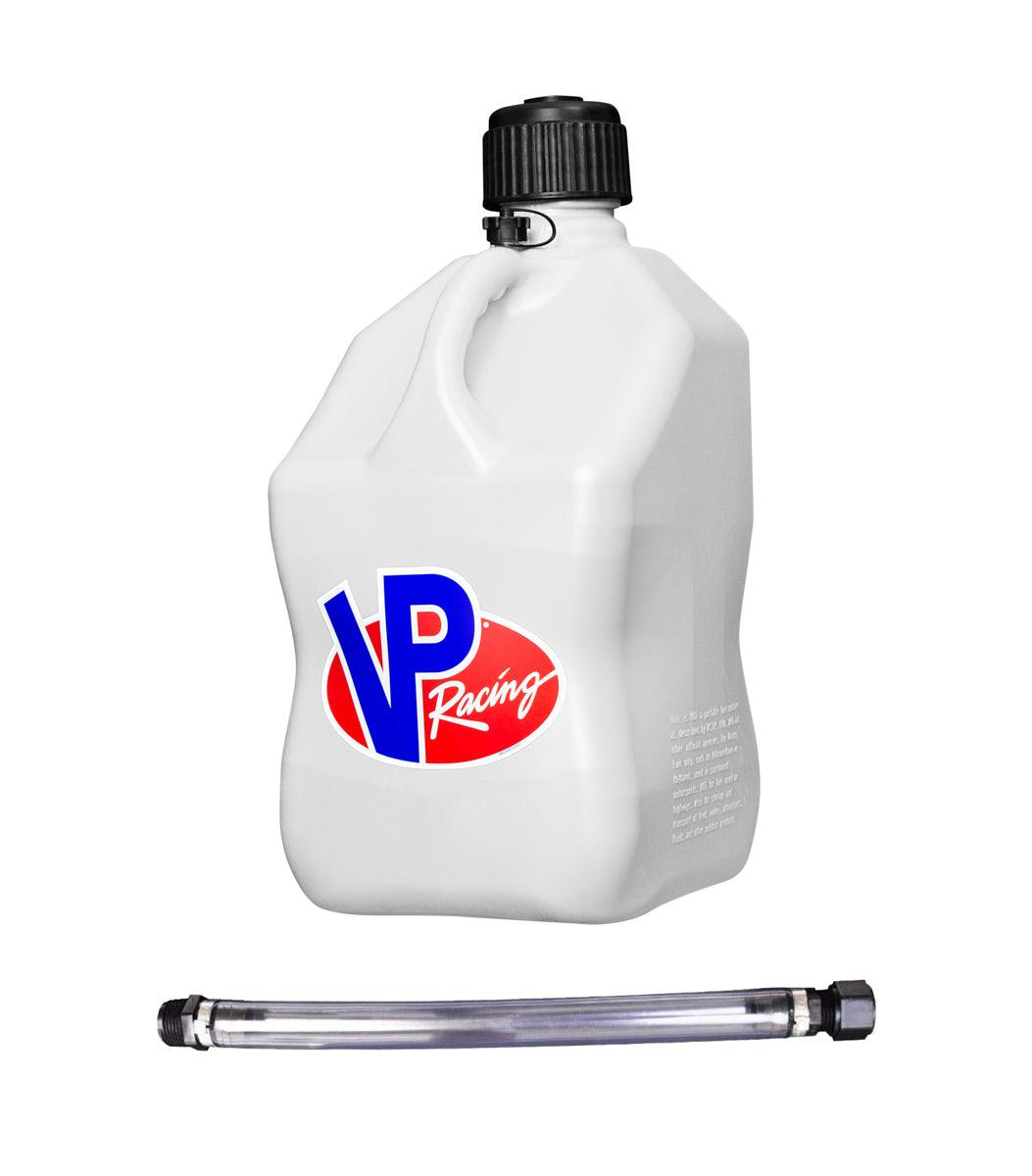 Motorsports Jug 5.5 Gal White Square w/Hose - Burlile Performance Products