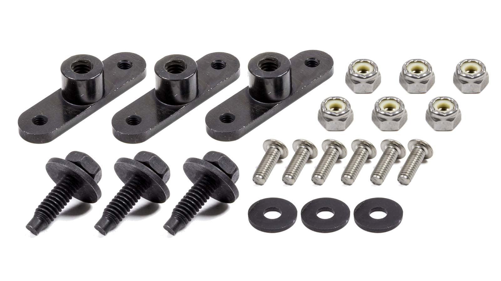 Mud Cover Conversion Plates 1/4-20 Steel 3pk - Burlile Performance Products