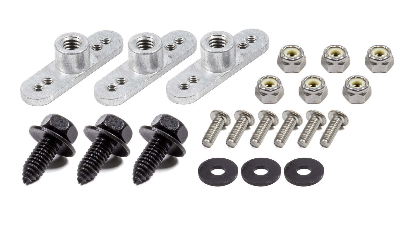 Mud Cover Conversion Plates 5/16-18 Alum 3pk - Burlile Performance Products