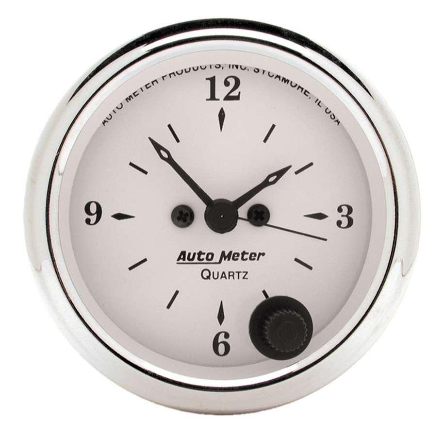 Old Tyme White 2 1/16in Quartz Clock - Burlile Performance Products