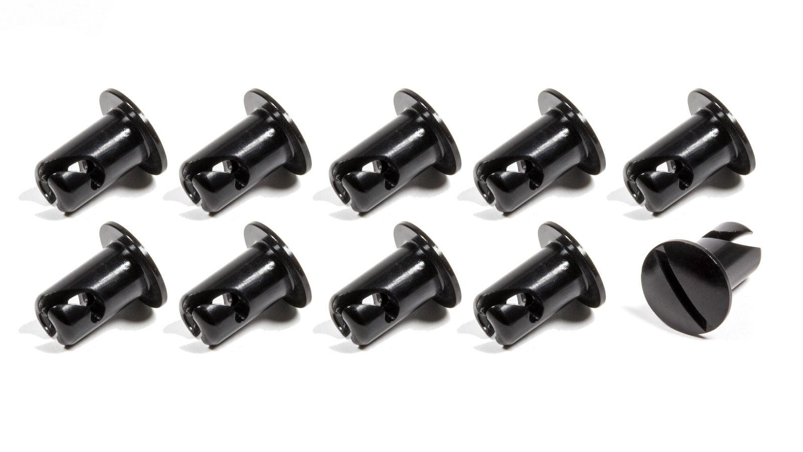 Oval Head Button Alum Black .500 Long 10 Pack - Burlile Performance Products