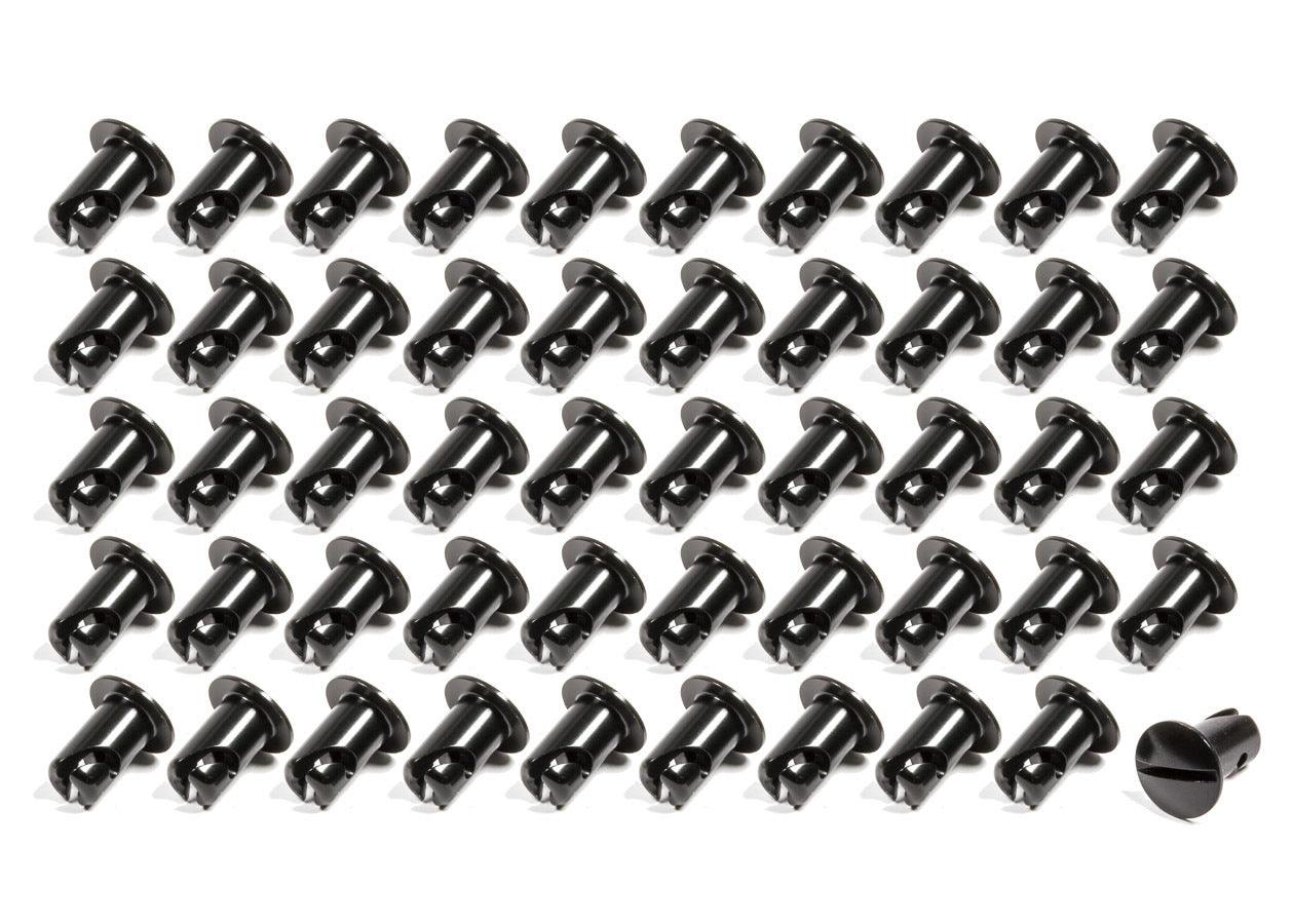 Oval Head Button Alum Black .500 Long 50 Pack - Burlile Performance Products