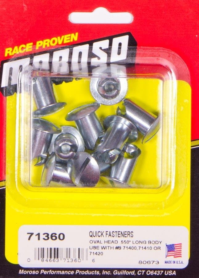 Oval Head Quik Fastener .550in Long Body - Burlile Performance Products