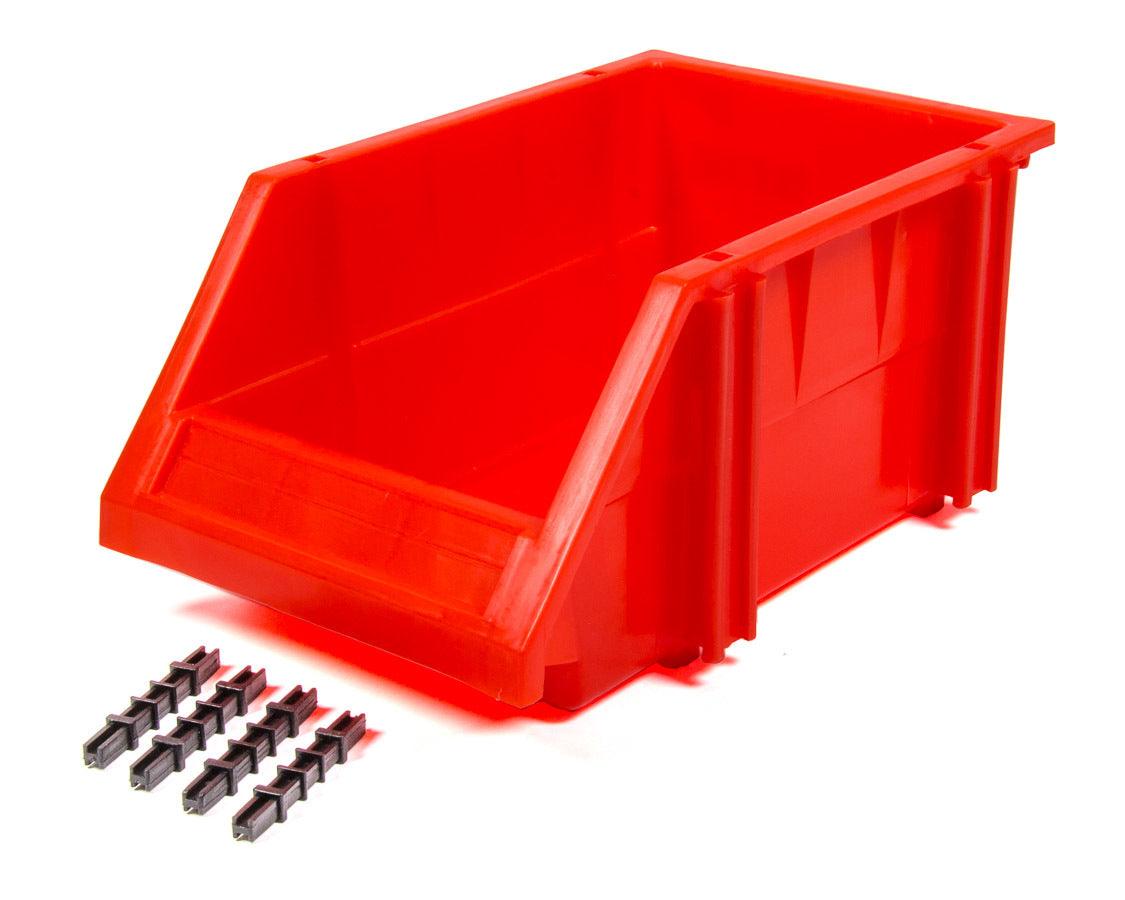 Plastic Storage Bin Red 9-1/2 x 6-1/4 x 4-1/2 - Burlile Performance Products