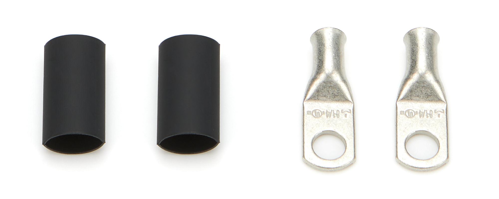 Power Ring 8 AWG 1/4in Hole Pair w/Heat Shrink - Burlile Performance Products