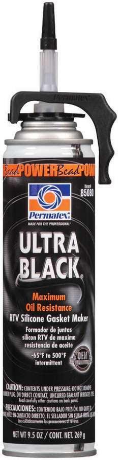 Powerbead Ultra Black RTV Silicone 9.5oz - Burlile Performance Products