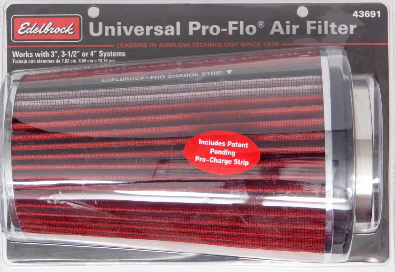 Pro-Flo Air Filter Cone 10.5 Tall Red/Chrome - Burlile Performance Products