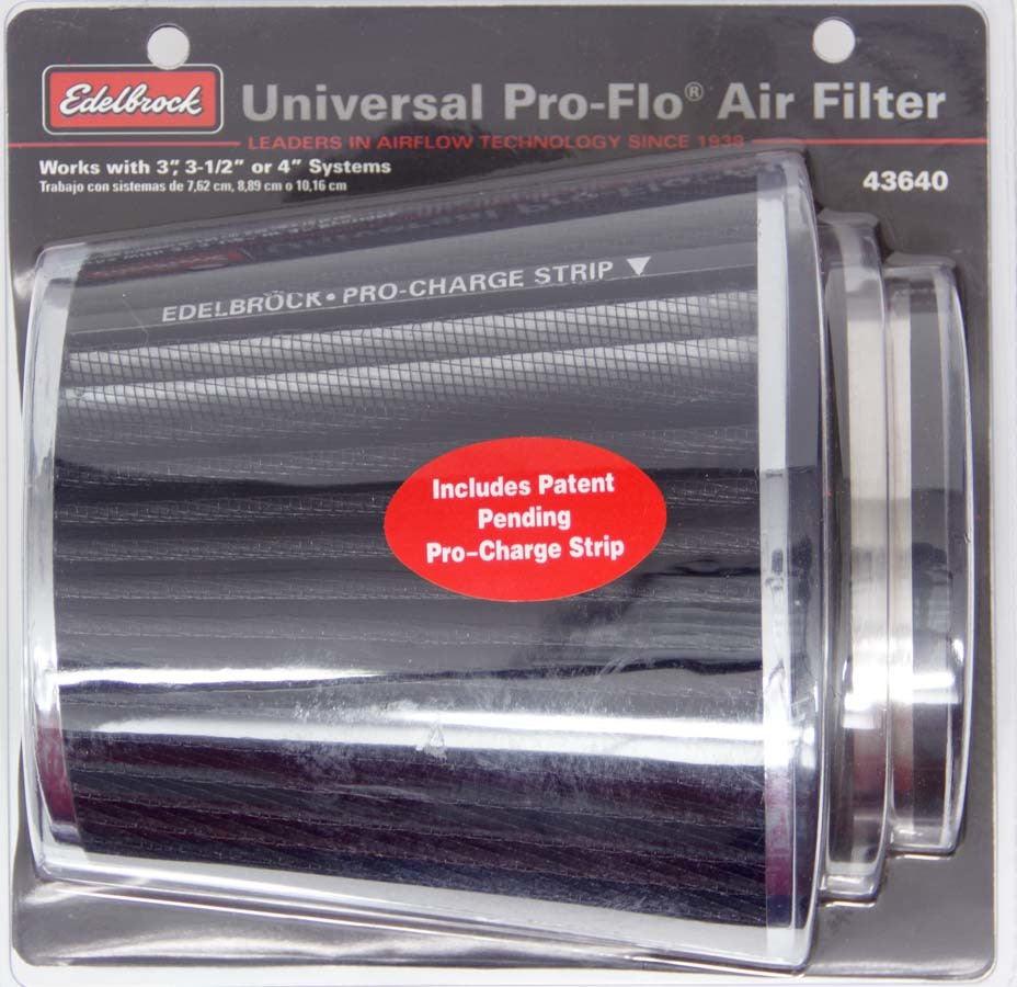 Pro-Flo Air Filter Cone 6.70 Tall Black/Chrome - Burlile Performance Products
