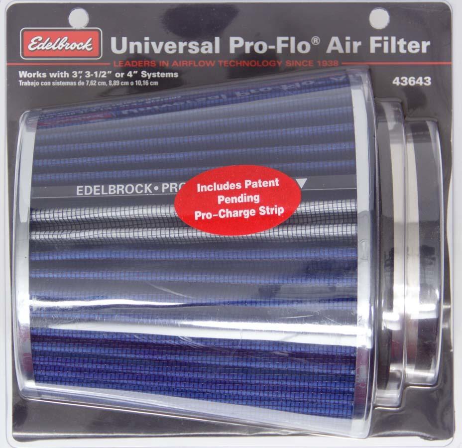 Pro-Flo Air Filter Cone 6.70 Tall Blue/Chrome - Burlile Performance Products
